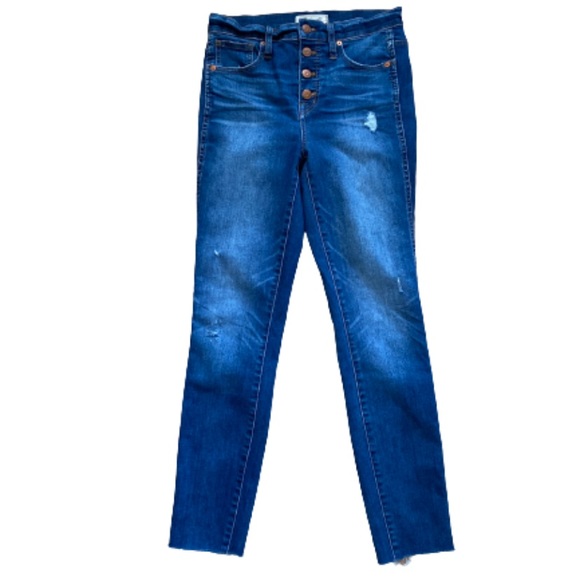 Madewell 10” High-Rise Skinny Button-Fly Jeans - 26 - Picture 2 of 9